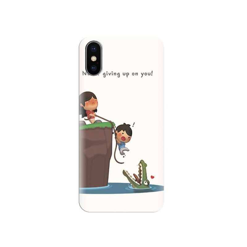 Husa silicon IPHONE X Love Is Never Giving Up On You