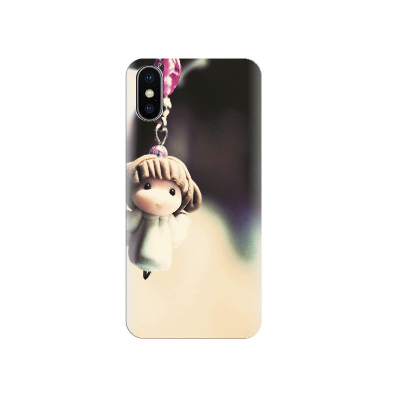 Husa silicon IPHONE X Little Angel Pendant