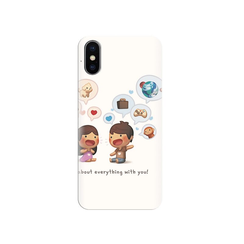 Husa silicon IPHONE X Love Is Talking About Everything With You