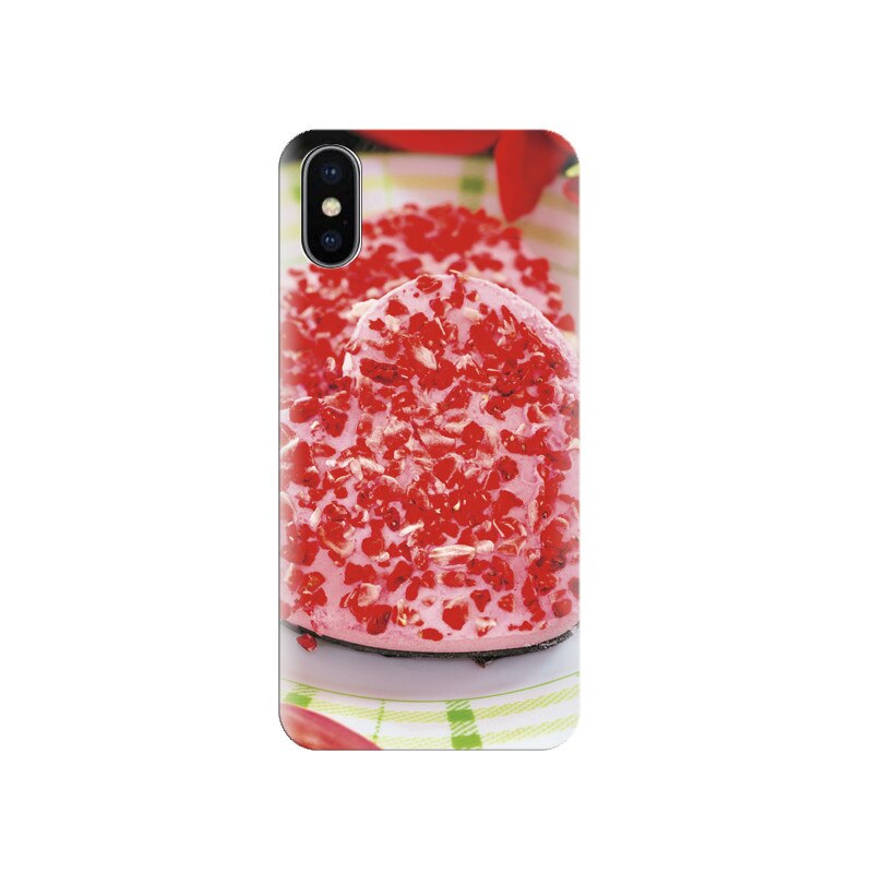 Husa silicon IPHONE X Pink Cake Hearts