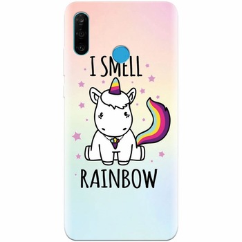 Husa silicon pentru Huawei P30 Lite, I Smell Rainbow Husa silicon pentru Huawei P30 Lite, I Smell Rainbow