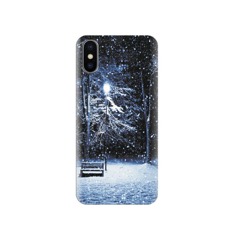 Husa silicon IPHONE X Lovely Winter Night Hqs