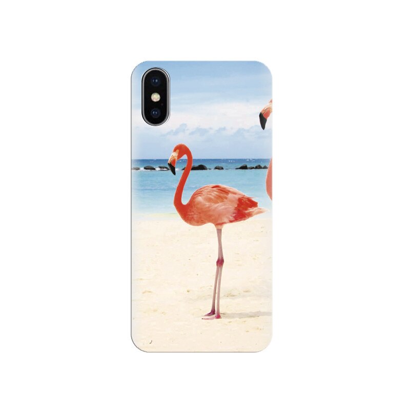 Husa silicon IPHONE X Pink Flamingo Hq Images And Background