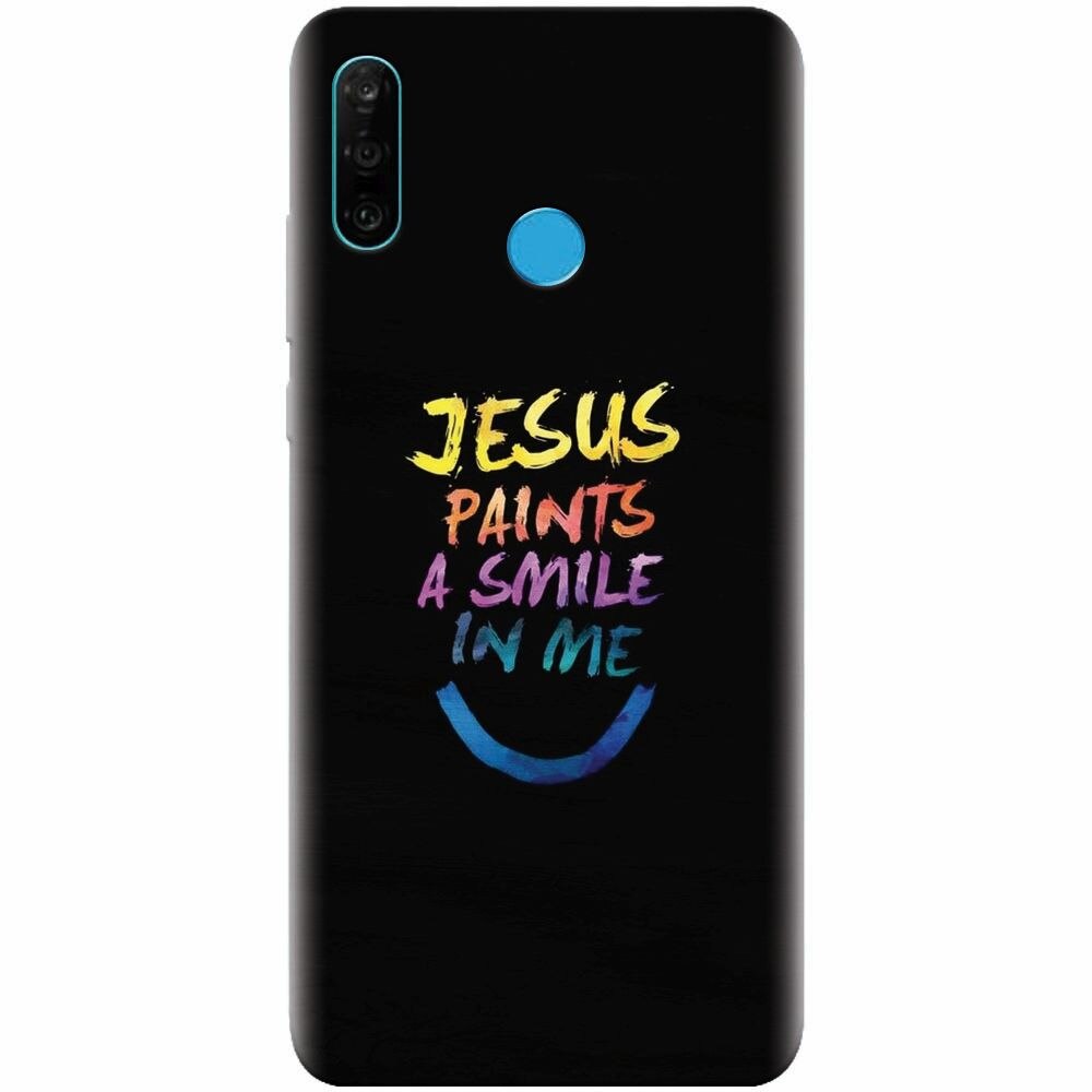Husa silicon pentru Huawei P30 Lite, Jesus Paints A Smile In Me