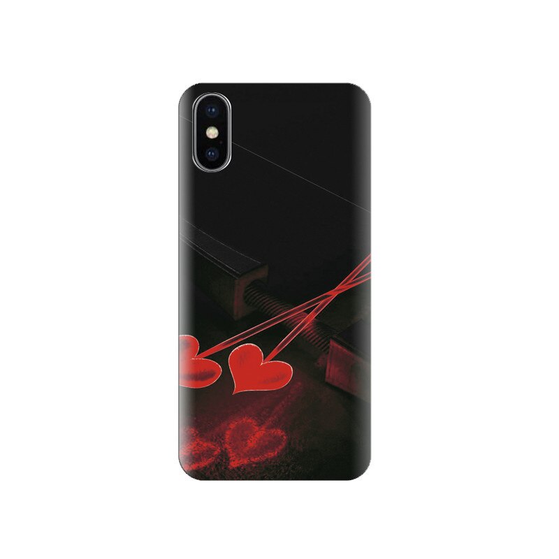 Husa silicon IPHONE X Red Amazing Two Heart Hd Pictures