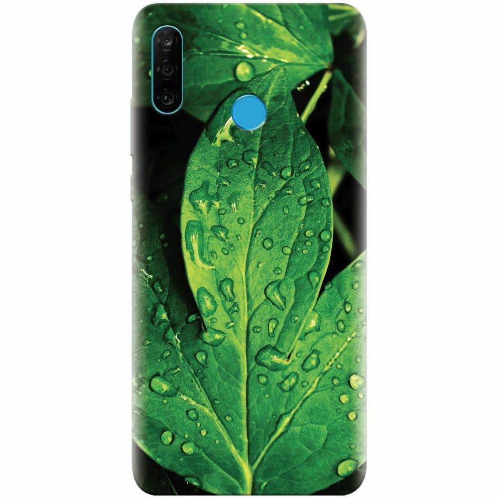 Husa silicon pentru Huawei P30 Lite, Leaves And Dew