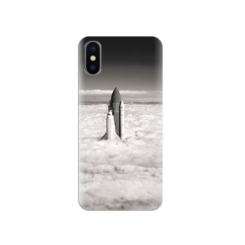Husa silicon IPHONE X NASA Space Shuttle Plane In Cloud