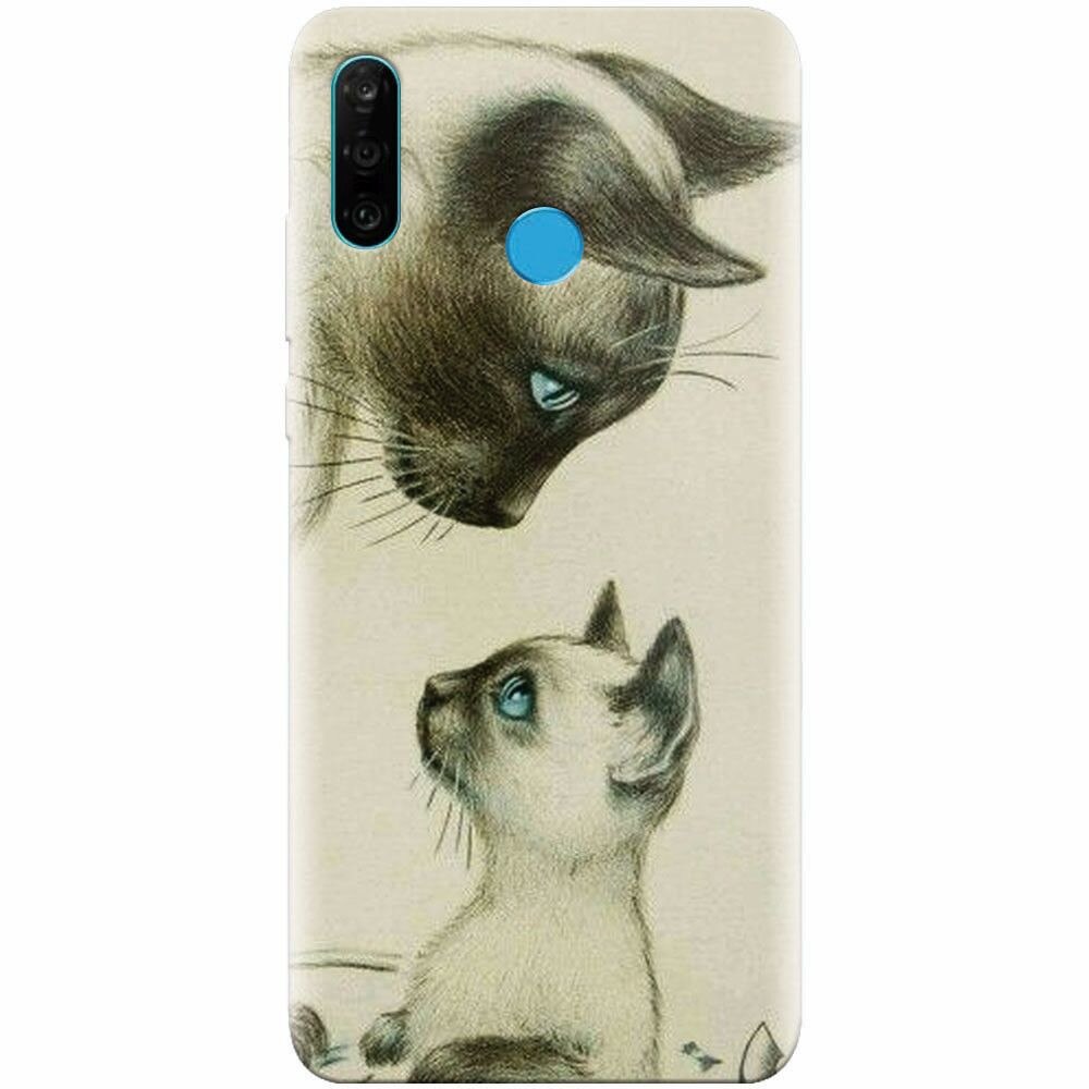 Husa silicon pentru Huawei P30 Lite, Little Cat