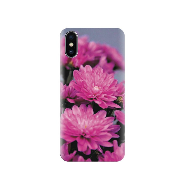 Husa silicon IPHONE X Purple Flower Close Up Photoshoot