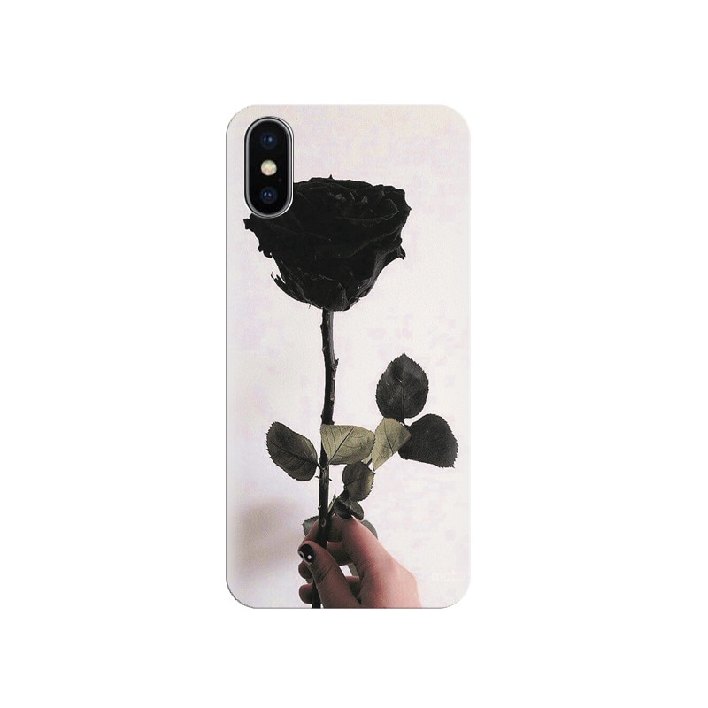 Husa silicon IPHONE X Pictures Of Black Roses