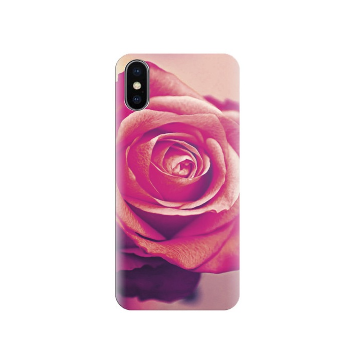 Szilikon tok IPHONE X Pink Rose Love Hátterek