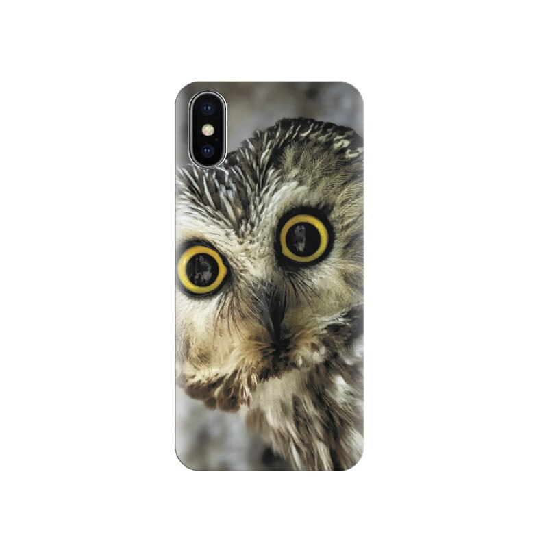 Husa silicon IPHONE X Owl High Definition Hd Photos