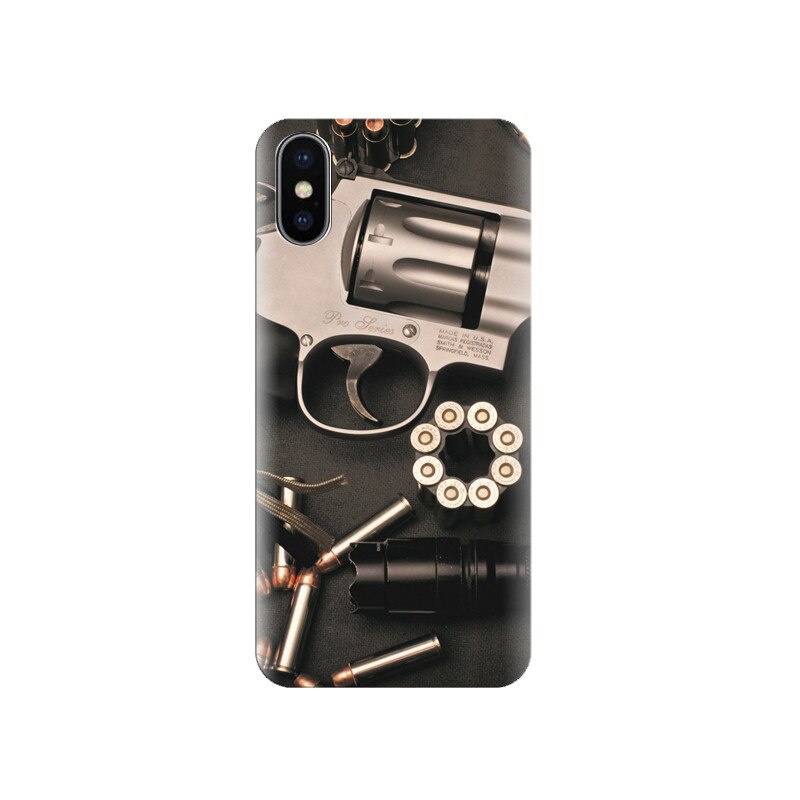 Husa silicon IPHONE X Pro Series Revolver And Bullets Of Military