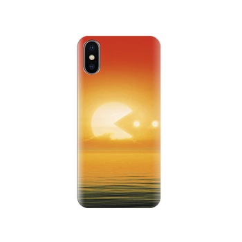 Husa silicon IPHONE X Pacman Sun E0 Husa silicon IPHONE X Pacman Sun E0