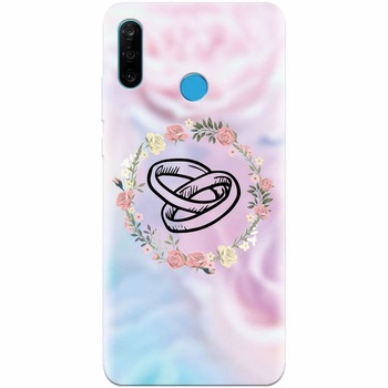 Husa silicon pentru Huawei P30 Lite, Rings Husa silicon pentru Huawei P30 Lite, Rings