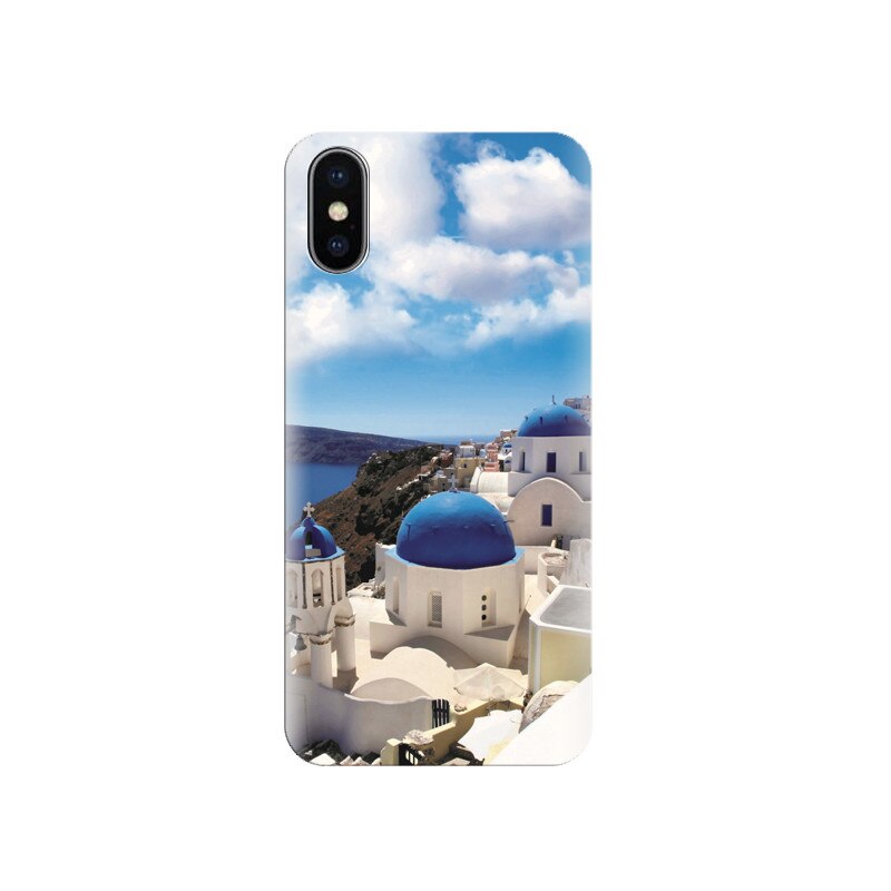 Husa silicon IPHONE X Oia Greece Santorini Hd Photos