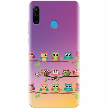 Husa silicon pentru Huawei P30 Lite, Owls Husa silicon pentru Huawei P30 Lite, Owls
