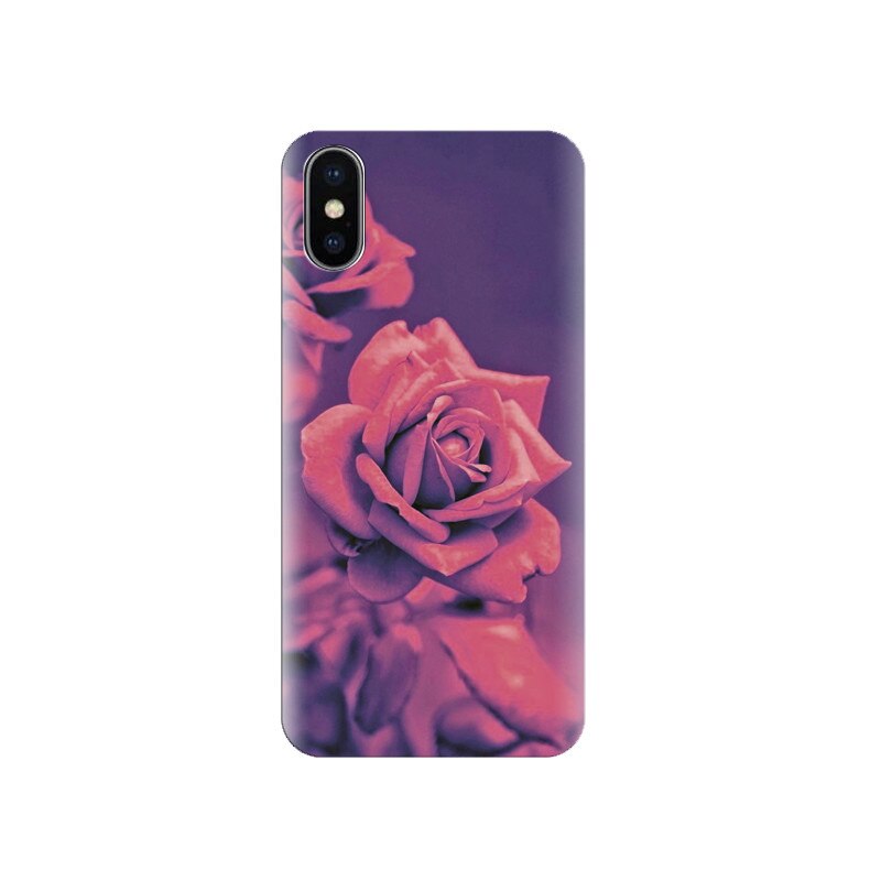 Husa silicon IPHONE X Pink Rose High Resolution Background Images