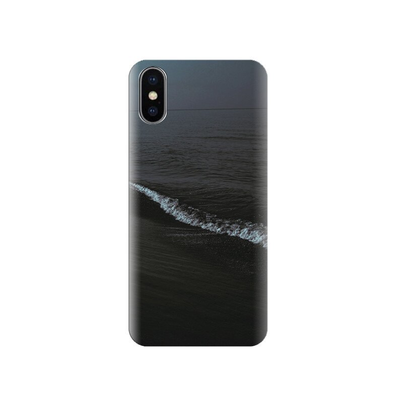 Husa silicon IPHONE X Overcast Sea Beach Waves At Night Wide
