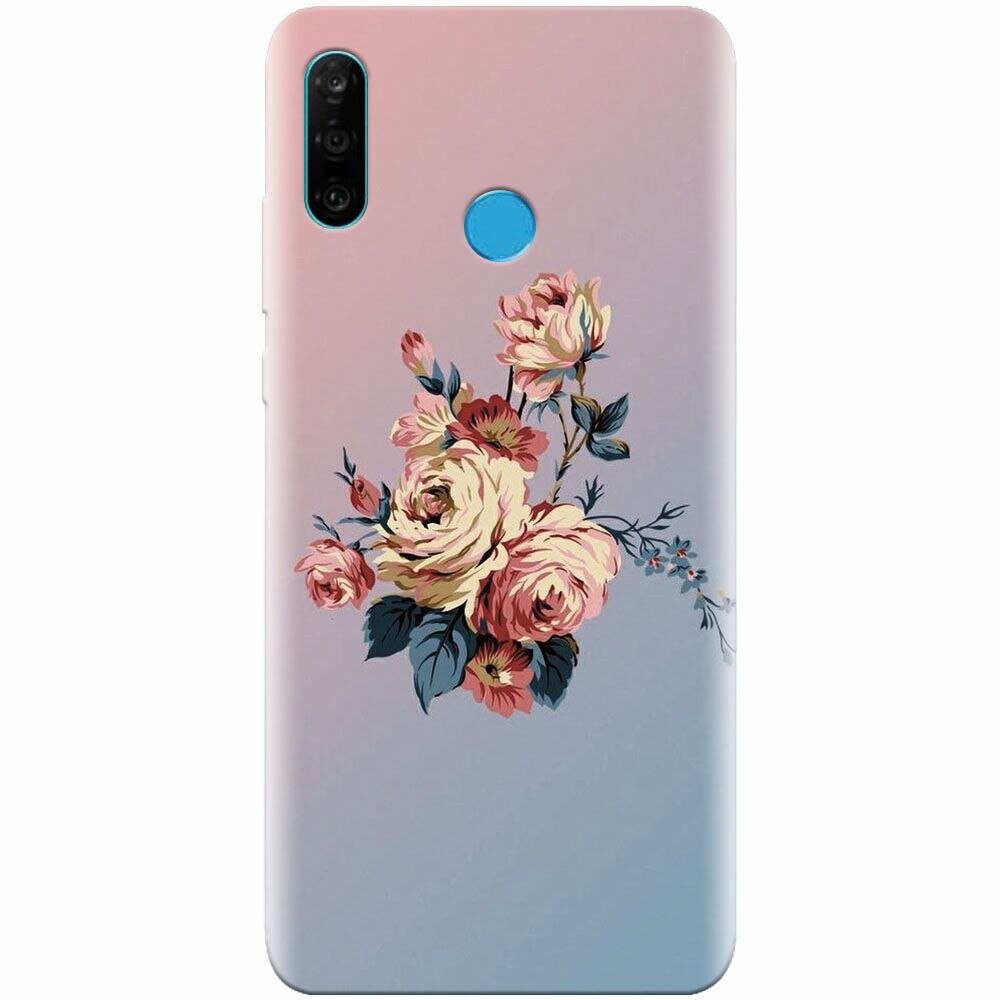 Husa silicon pentru Huawei P30 Lite, Roses