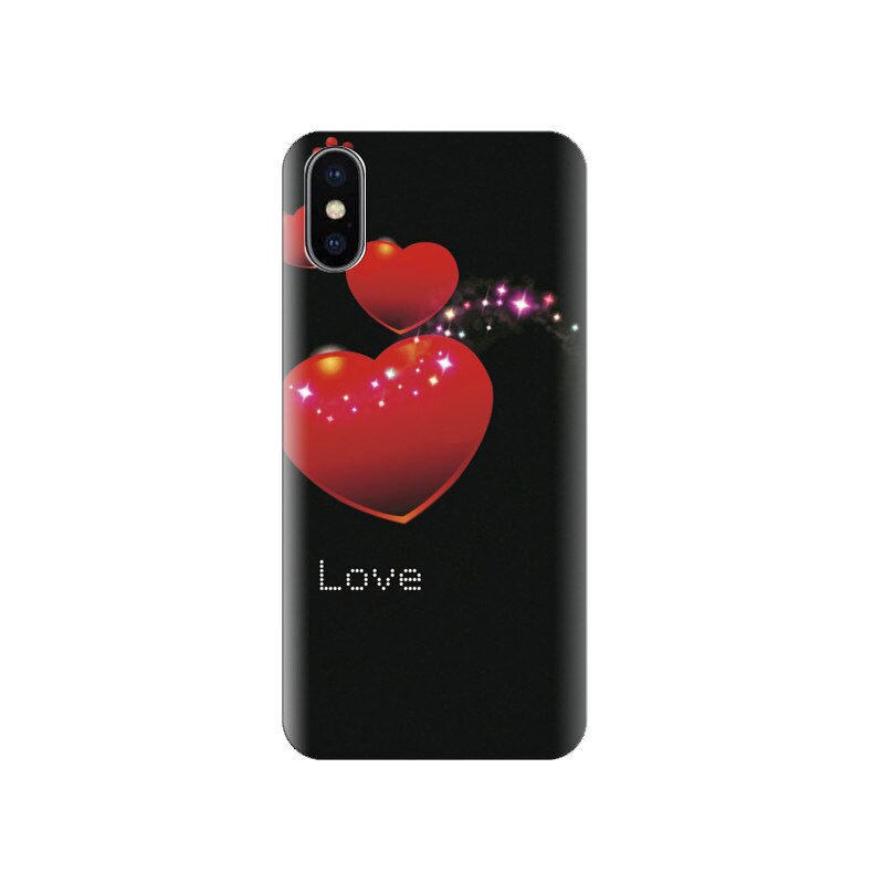 Husa silicon IPHONE X Sparkling Hearts