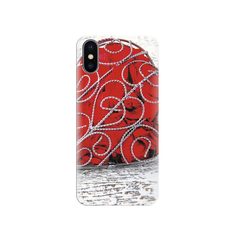 Husa silicon IPHONE X Red Heart High Resolution