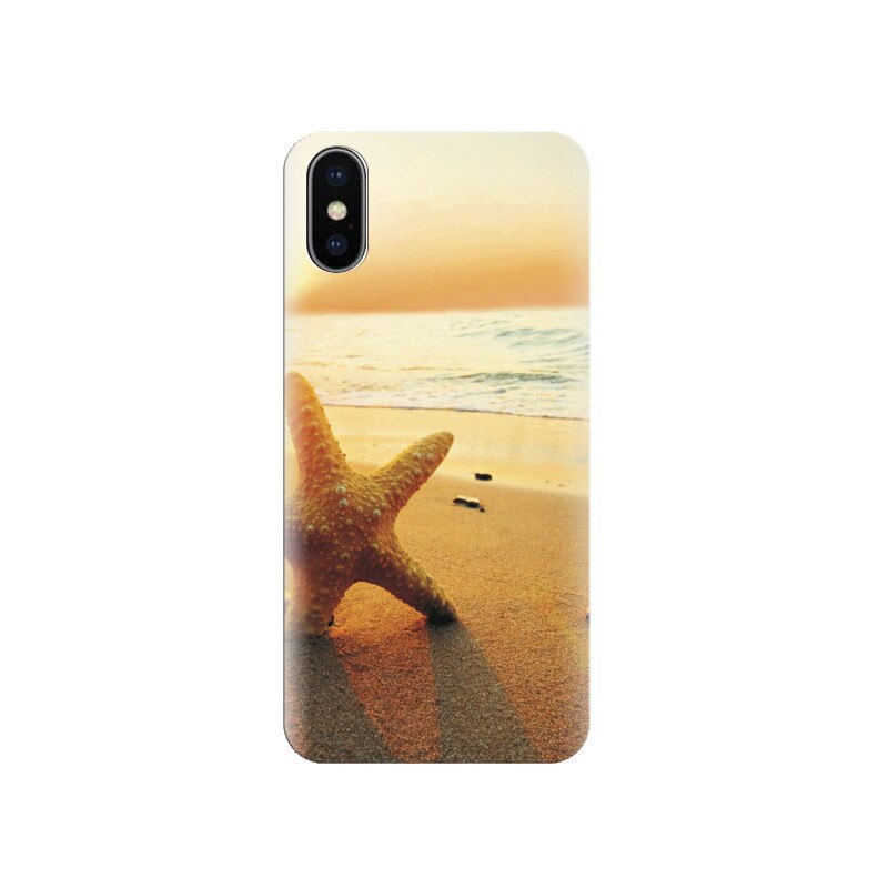 Husa silicon IPHONE X Starfish Sunset Time Beach Hd Images