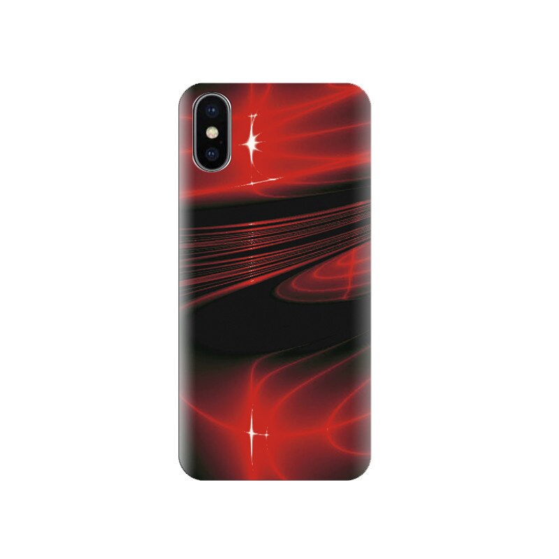 Husa silicon IPHONE X Red Color Design Background