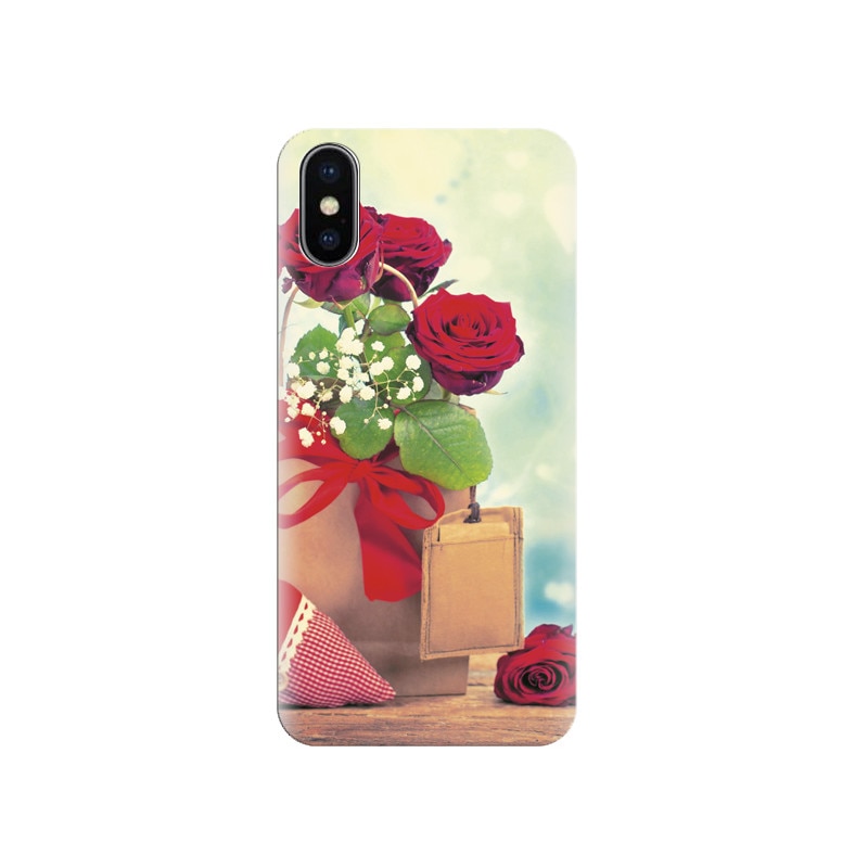 Husa silicon IPHONE X Send Valentines Day Roses