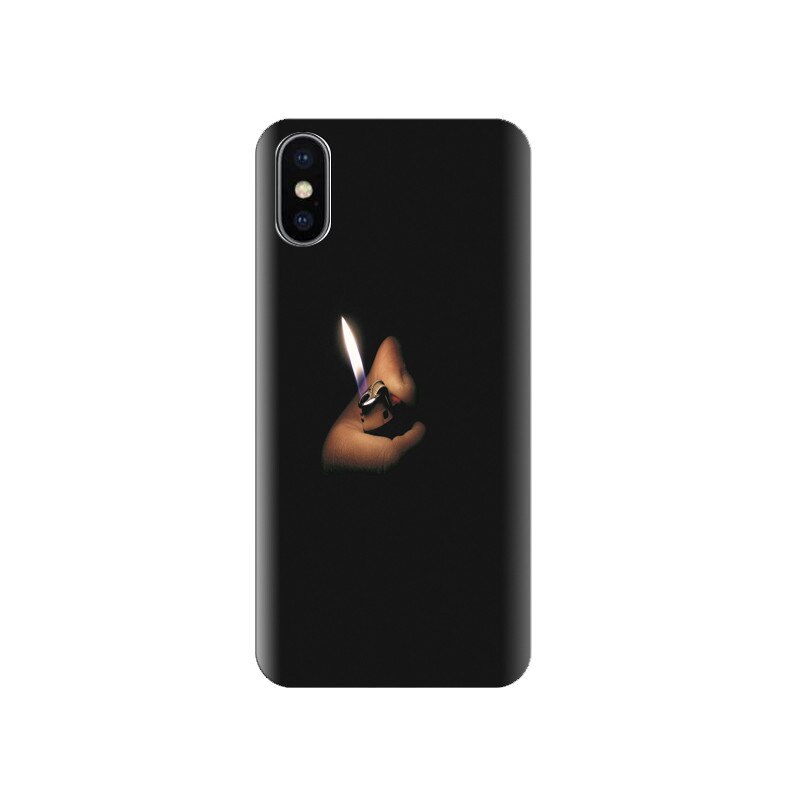 Husa silicon IPHONE X Black With Lighter