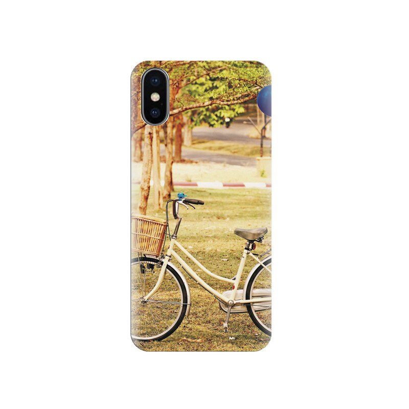 Husa silicon IPHONE X Bicycle In Park Photoshoot Background