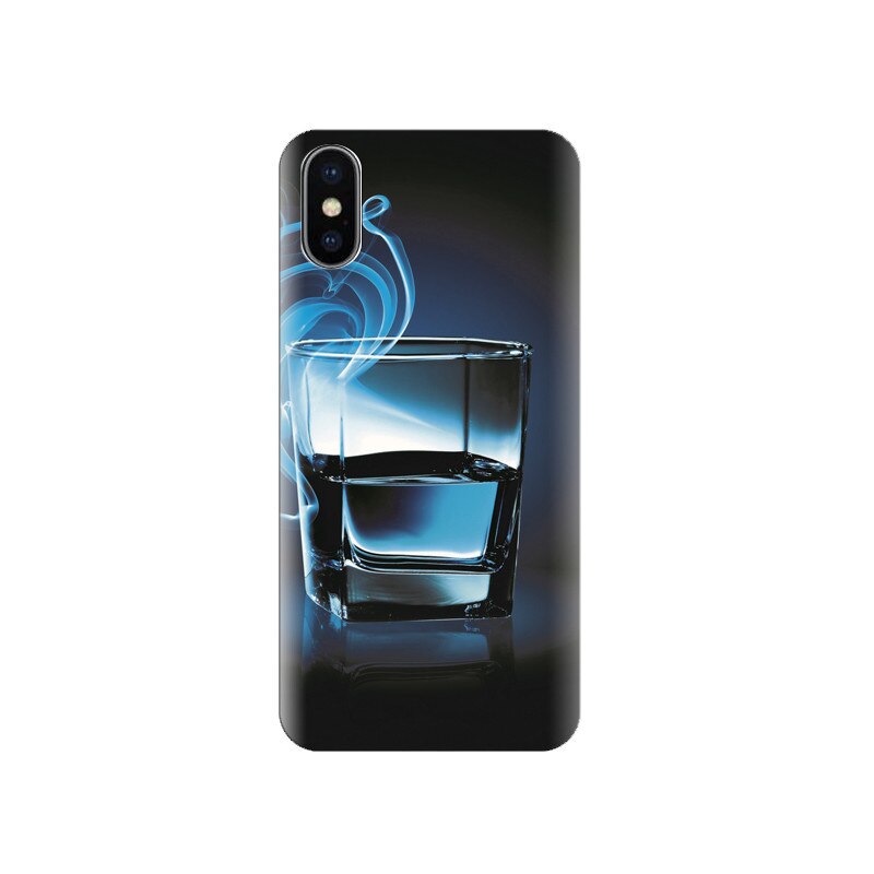 Husa silicon IPHONE X Blue Abstract High Quality Hqs Gallery