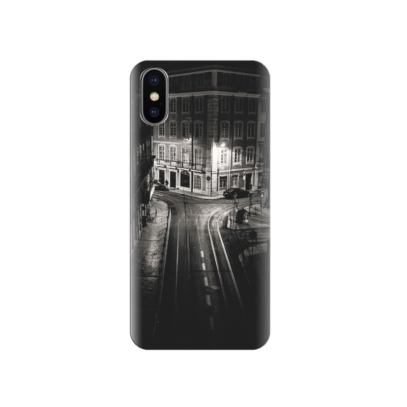 Husa silicon IPHONE X Black And White City Lisboa Hq Images