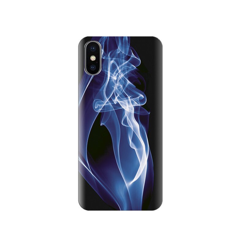 Husa silicon IPHONE X Blue Burning Background