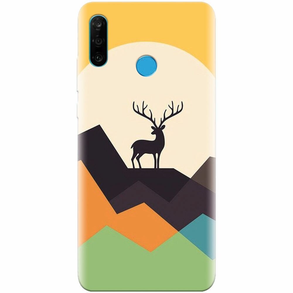Husa silicon pentru Huawei P30 Lite, Abstract Deer