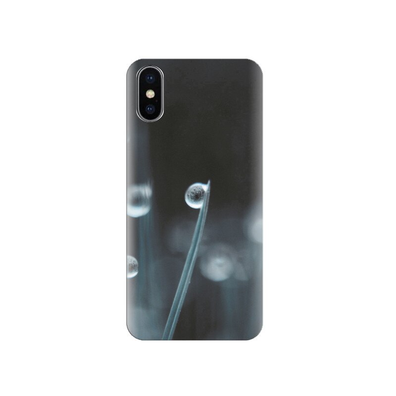 Husa silicon IPHONE X Bokeh Water Drops Grass