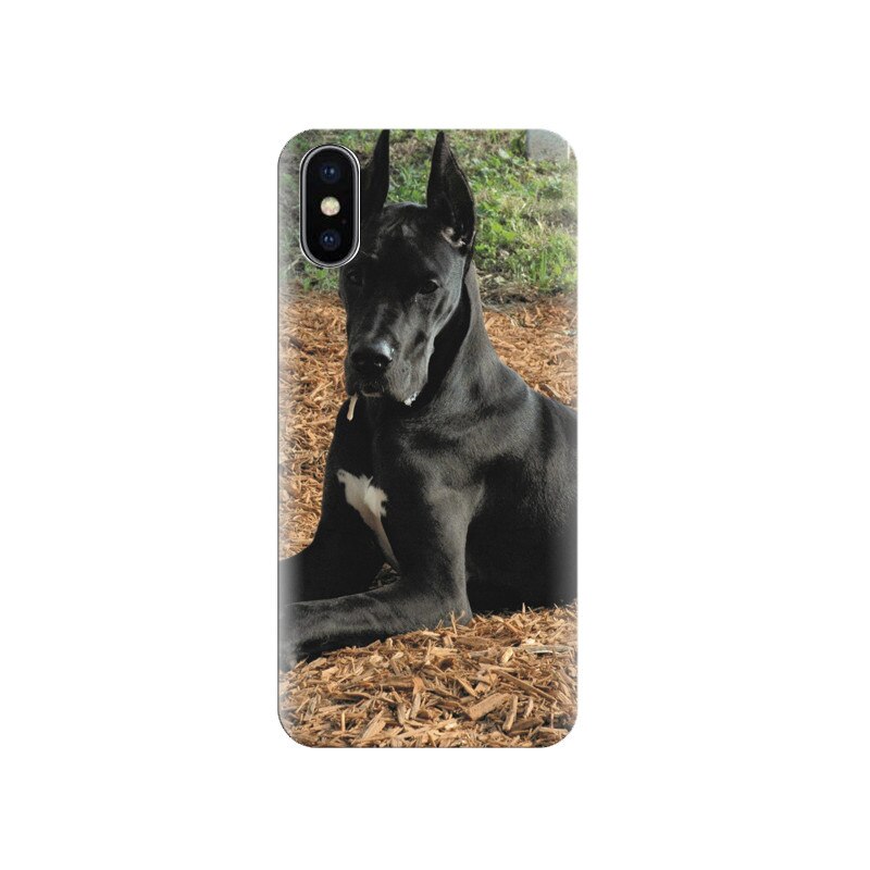 Husa silicon IPHONE X Black German Dog 640 X 1136s