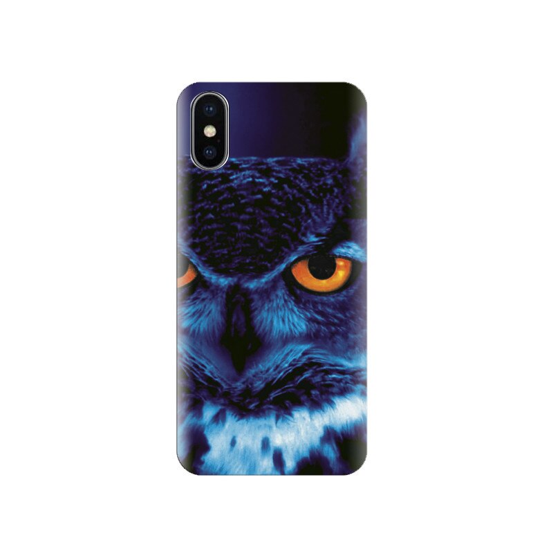 Husa silicon IPHONE X Blue Owl Bird Eyes Hd Images
