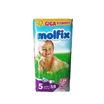 Scutece copii Molfix Jumbo 5 Junior 11-18kg 58 buc Scutece copii Molfix Jumbo 5 Junior 11-18kg 58 buc