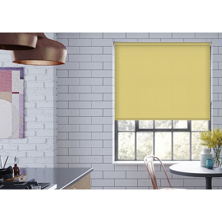 Jaluzea tip Rulou material BKS 17 REFLEXIV, culoare Galben pai , dim. panza 700 mm x 1300 mm