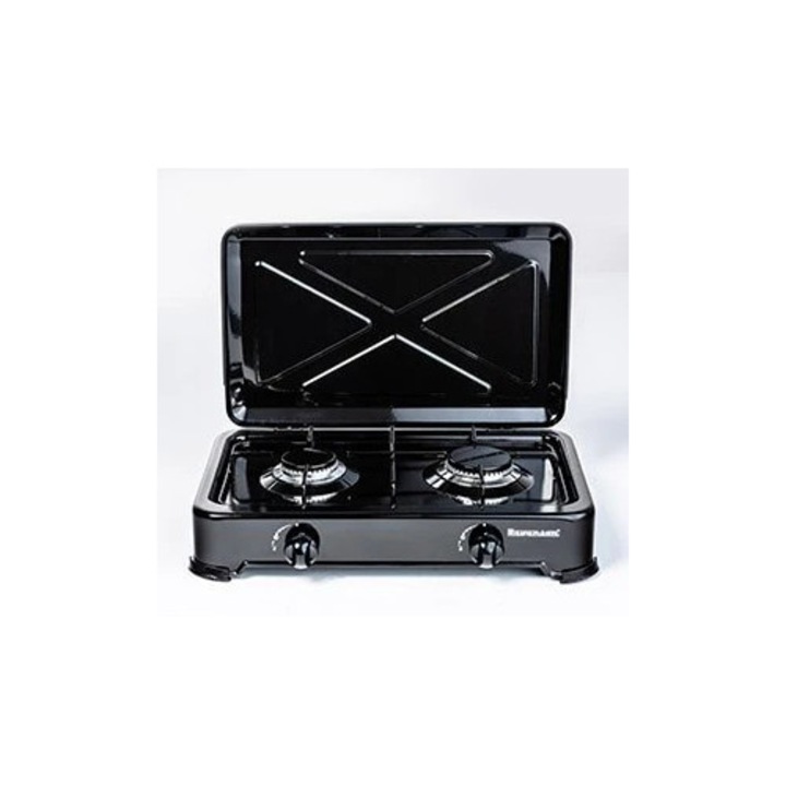 Plita pe gaz, Ravanson, K-02TB, 3710 W, Negru