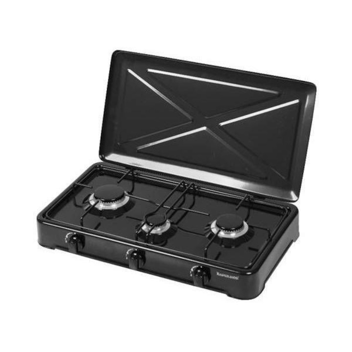 Ravanson K-03TB Kemping gáz főzőlap - Fekete (K-03TB)