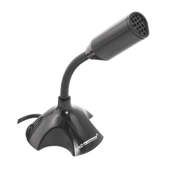 Microfon pentru PC si laptop cu USB, lungime cablu 1m, negru Microfon pentru PC si laptop cu USB, lungime cablu 1m, negru