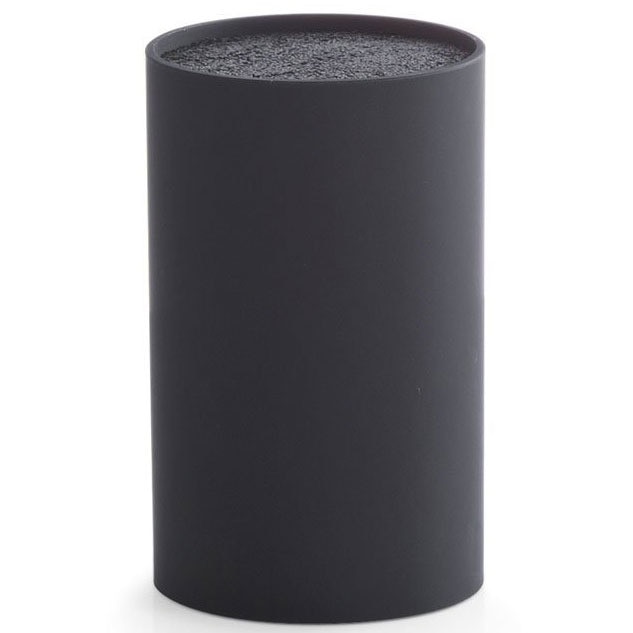 Suport pentru cutite, Zeller, Plastic, Negru