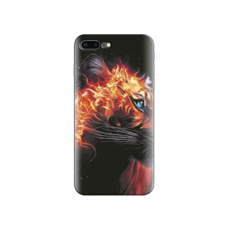 Husa Iphone 7 Plus Burning Tiger Wild Animal Unseen Hqs