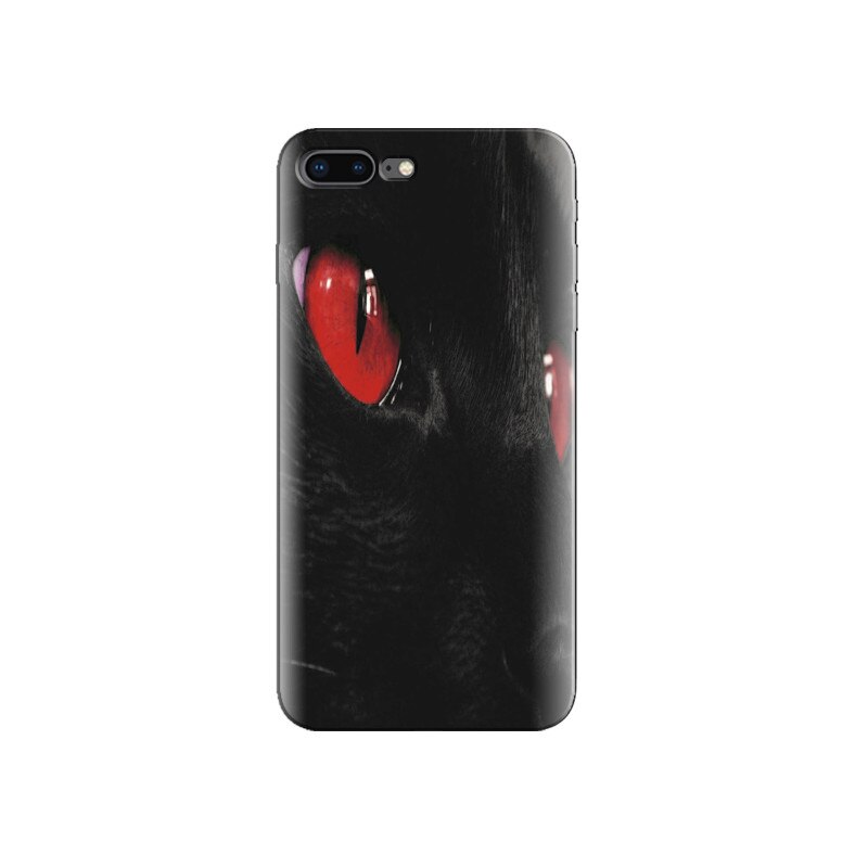 Husa Iphone 7 Plus Black Cat With Red Eyes