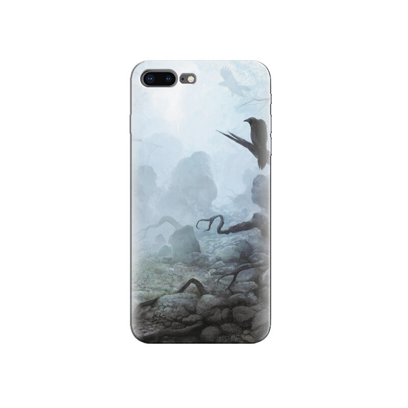 Husa Iphone 7 Plus Black Crow Bird Background