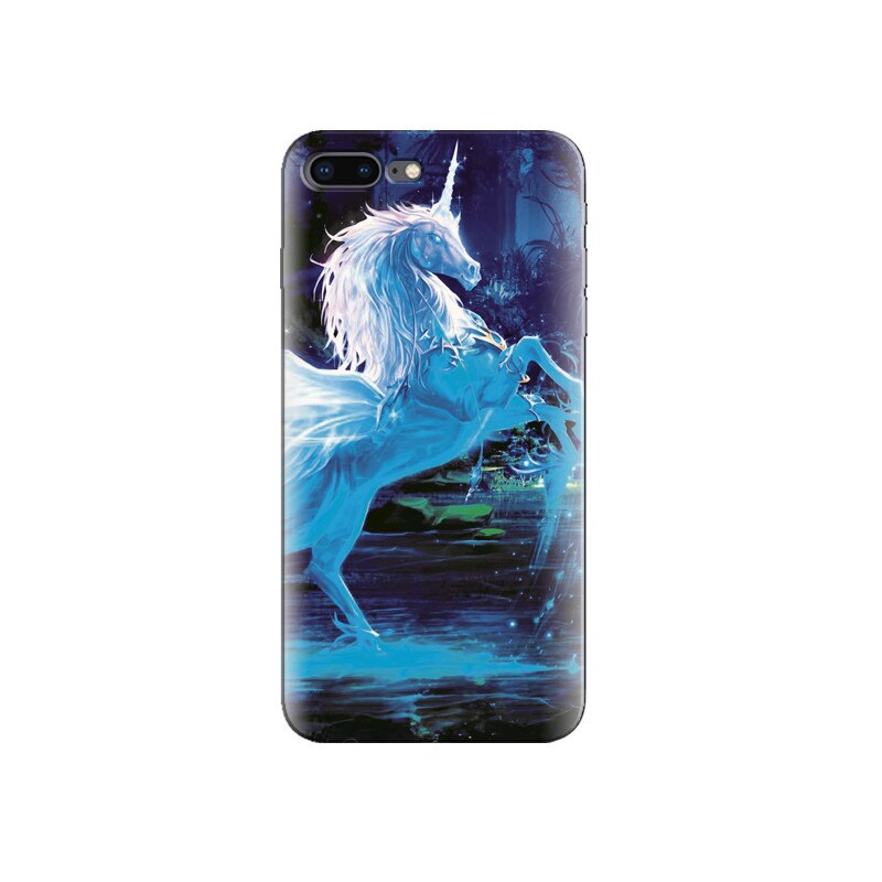 Husa Iphone 7 Plus Blue Horse With Wings And Horn Fantasy