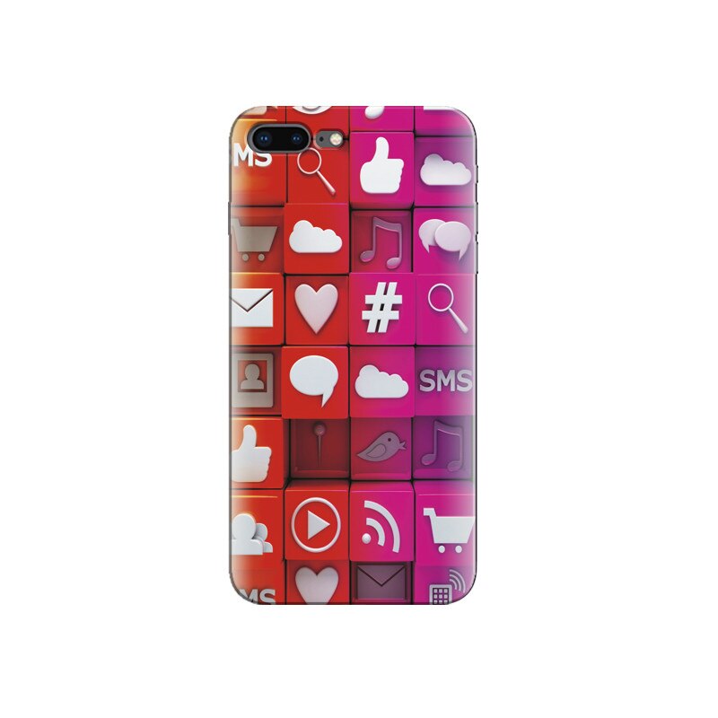 Husa Iphone 8 plus Social Media Icons Sms Blog Images