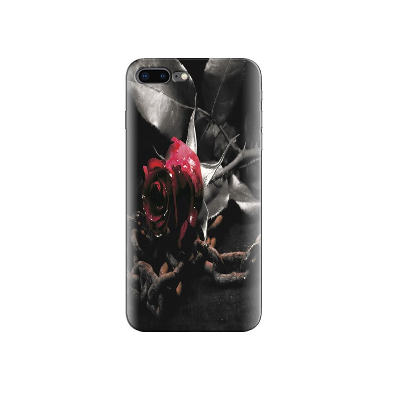 Husa Iphone 8 plus Red Rose In Black And White